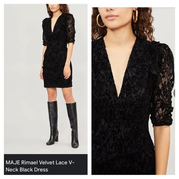 Maje Rimael lace mini dress - Picture 1 of 14